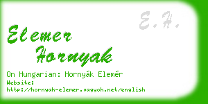 elemer hornyak business card